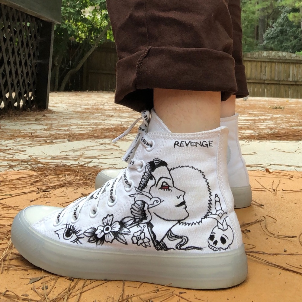 Converse all star white/clear